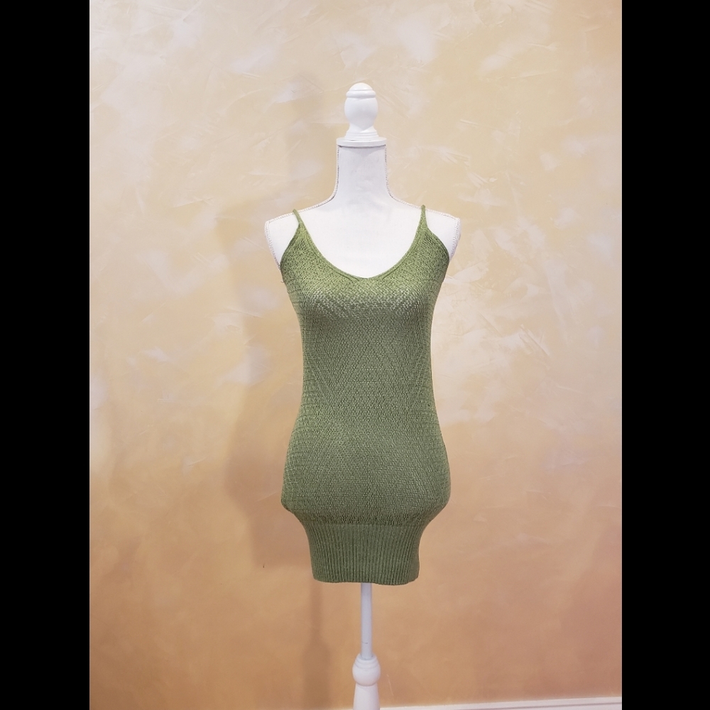 🍓 3/$20 Forever 21 Olive Green Crochet Tank Top